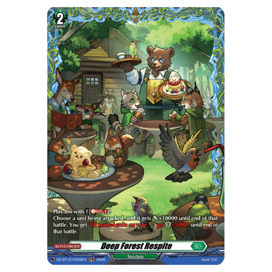Deep Forest Respite DZ-BT12/FR39EN card from the Cardfight!! Vanguard set Chasm of Lost Souls