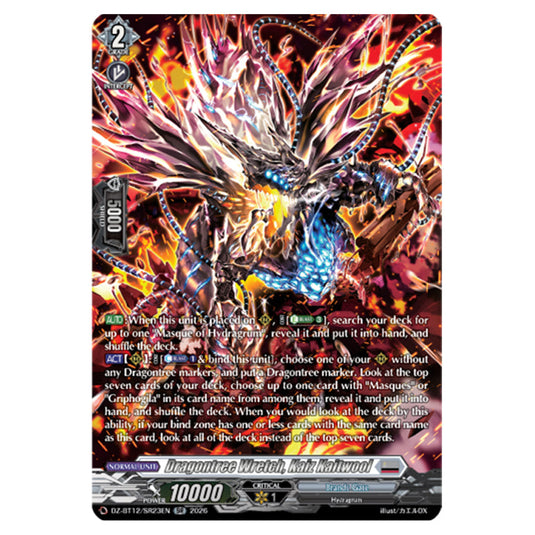 Dragontree Wretch, Kaiz Kaitwool DZ-BT12/SR23EN card from the Cardfight!! Vanguard set Chasm of Lost Souls