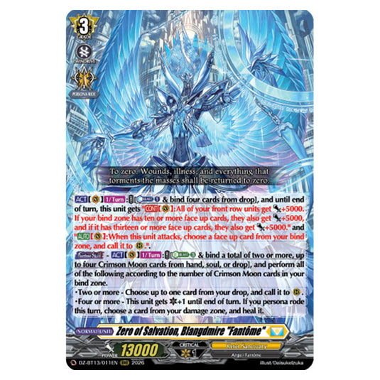 Zero of Salvation, Blangdmire "Fantôme" DZ-BT13/011EN card from the Cardfight!! Vanguard set Parallactic Clash
