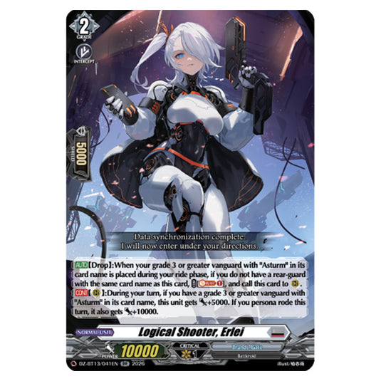 Logical Shooter, Erlei DZ-BT13/041EN card from the Cardfight!! Vanguard set Parallactic Clash