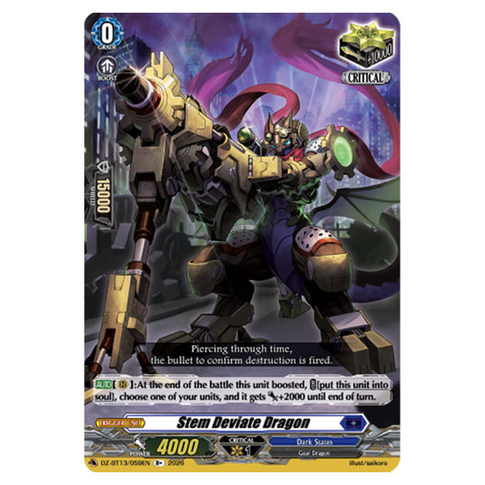 Stem Deviate Dragon DZ-BT13/059EN card from the Cardfight!! Vanguard set Parallactic Clash