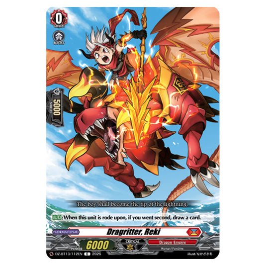 Dragritter, Reki DZ-BT13/112EN card from the Cardfight!! Vanguard set Parallactic Clash