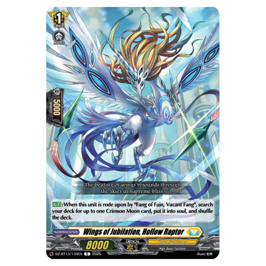 Wings of Jubilation, Hollow Raptor DZ-BT13/134EN card from the Cardfight!! Vanguard set Parallactic Clash