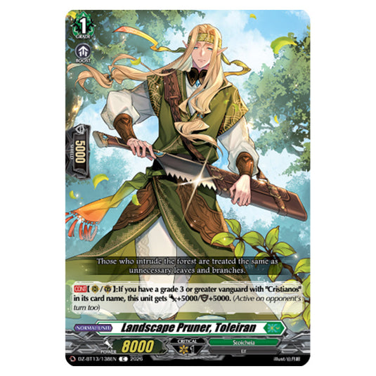 Landscape Pruner, Toleiran DZ-BT13/138EN card from the Cardfight!! Vanguard set Parallactic Clash