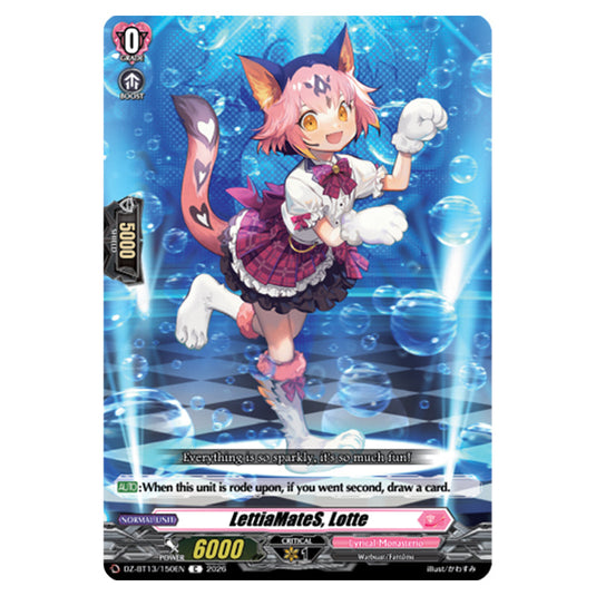 LettiaMateS, Lotte DZ-BT13/150EN card from the Cardfight!! Vanguard set Parallactic Clash