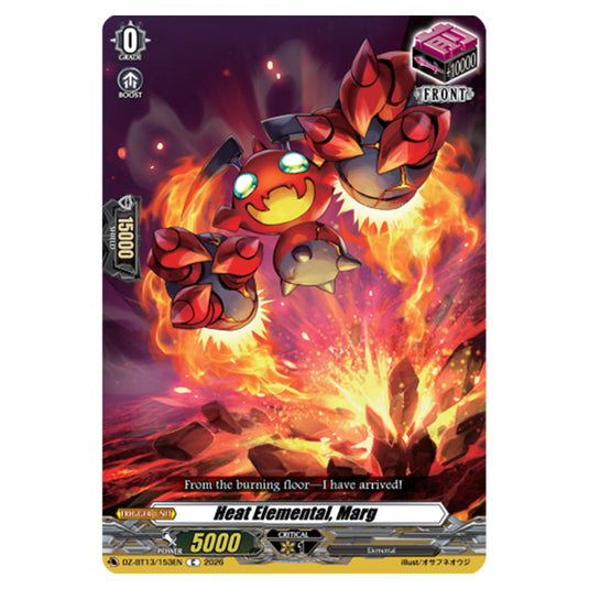 Heat Elemental, Marg DZ-BT13/153EN card from the Cardfight!! Vanguard set Parallactic Clash