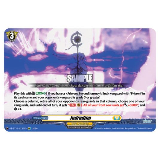 Judradjim DZ-BT13/EX23EN card from the Cardfight!! Vanguard set Parallactic Clash