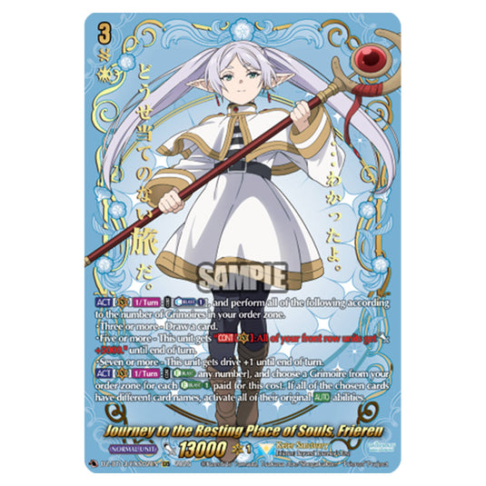 Journey to the Resting Place of Souls, Frieren DZ-BT13/EXS02EN card from the Cardfight!! Vanguard set Parallactic Clash