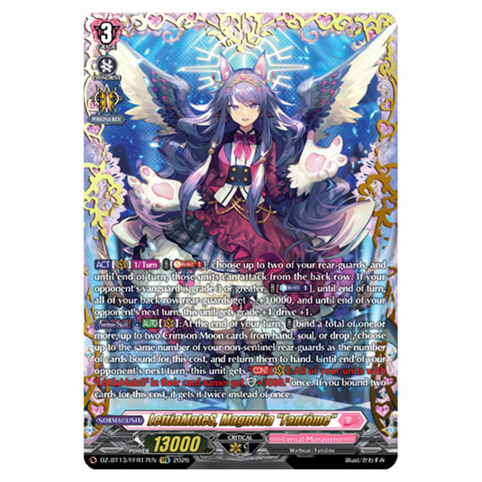 LettiaMateS, Magnolia "Fantôme" DZ-BT13/FFR17EN card from the Cardfight!! Vanguard set Parallactic Clash