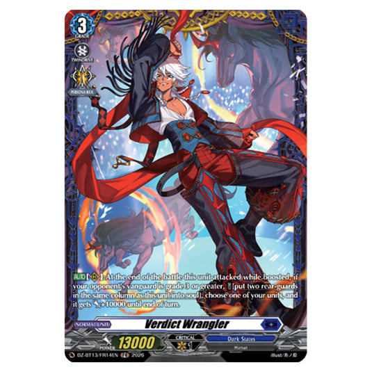 Verdict Wrangler DZ-BT13/FR14EN card from the Cardfight!! Vanguard set Parallactic Clash