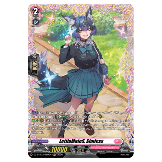 LettiaMateS, Simiess DZ-BT13/FR50EN card from the Cardfight!! Vanguard set Parallactic Clash