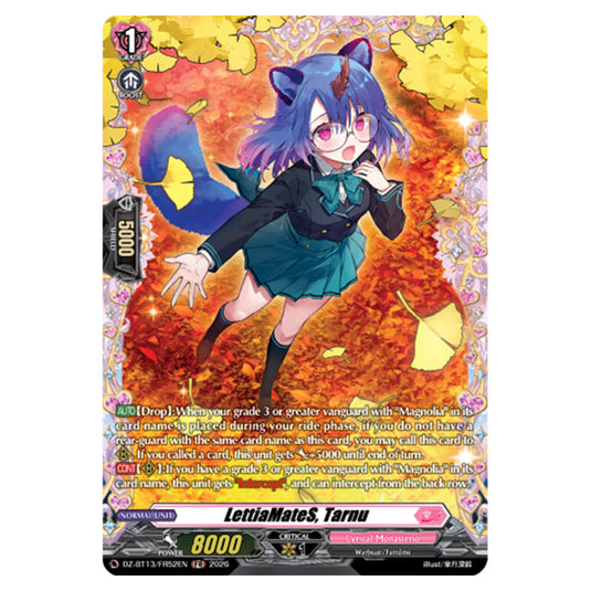 LettiaMateS, Tarnu DZ-BT13/FR52EN card from the Cardfight!! Vanguard set Parallactic Clash