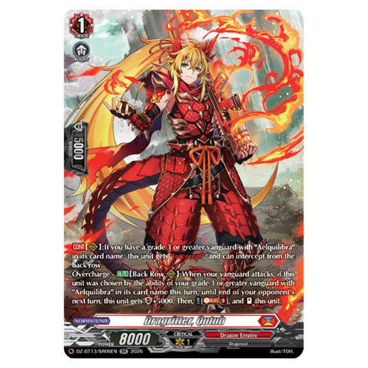 Dragritter, Qutub DZ-BT13/SR06EN card from the Cardfight!! Vanguard set Parallactic Clash