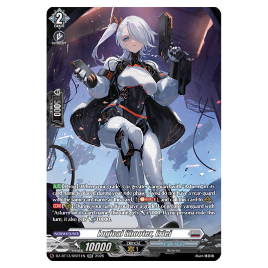 Logical Shooter, Erlei DZ-BT13/SR21EN card from the Cardfight!! Vanguard set Parallactic Clash