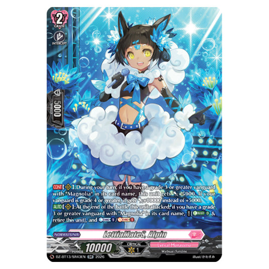 LettiaMateS, Alpin DZ-BT13/SR43EN card from the Cardfight!! Vanguard set Parallactic Clash