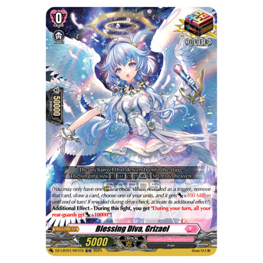 Blessing Diva, Grizael DZ-LBT01/021EN card from the Cardfight!! Vanguard set Lyrical Monasterio Sparkling Stars!