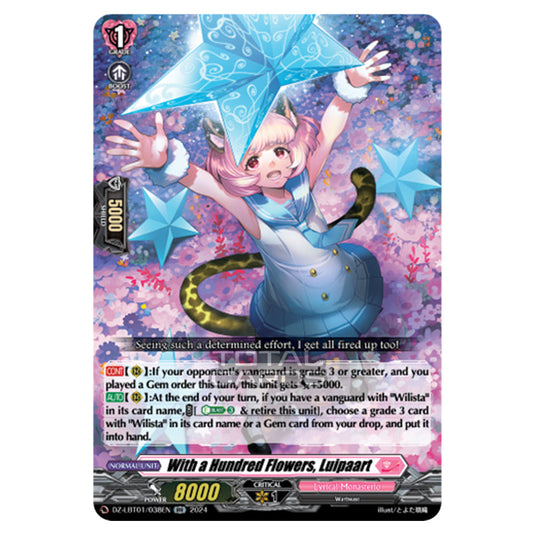 With a Hundred Flowers, Luipaart DZ-LBT01/038EN card from the Cardfight!! Vanguard set Lyrical Monasterio Sparkling Stars!