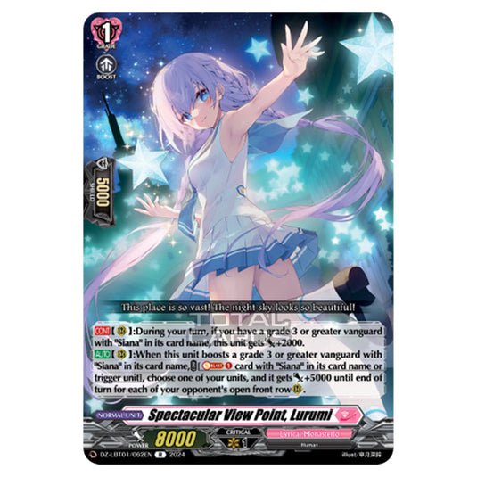 Spectacular View Point, Lurumi DZ-LBT01/062EN card from the Cardfight!! Vanguard set Lyrical Monasterio Sparkling Stars!
