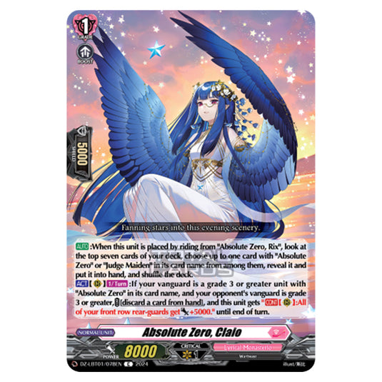 Absolute Zero, Claio DZ-LBT01/078EN card from the Cardfight!! Vanguard set Lyrical Monasterio Sparkling Stars!