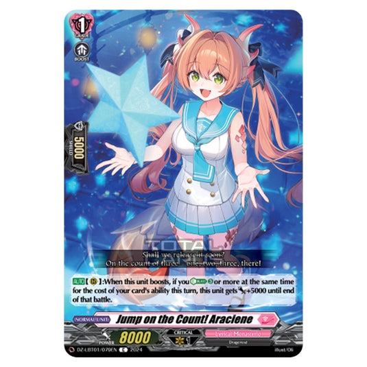 Jump on the Count! Araciene DZ-LBT01/079EN card from the Cardfight!! Vanguard set Lyrical Monasterio Sparkling Stars!