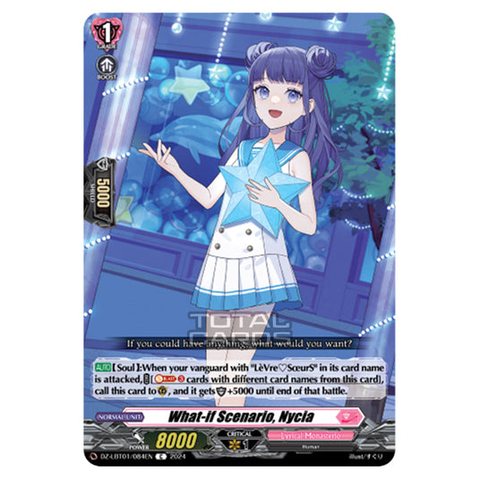 What-if Scenario, Nycia DZ-LBT01/084EN card from the Cardfight!! Vanguard set Lyrical Monasterio Sparkling Stars!