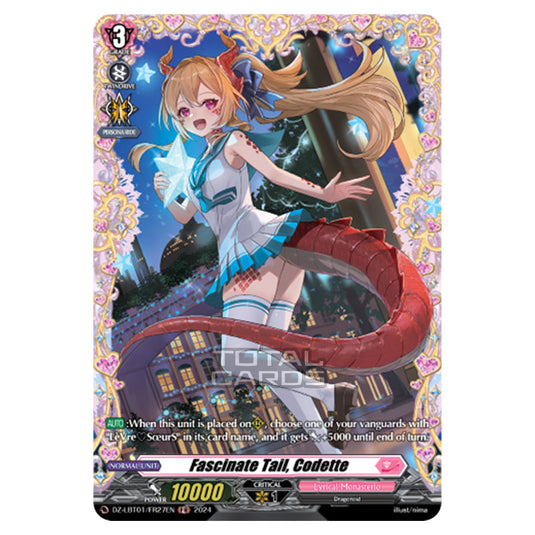 Fascinate Tail, Codette DZ-LBT01/FR27EN card from the Cardfight!! Vanguard set Lyrical Monasterio Sparkling Stars!