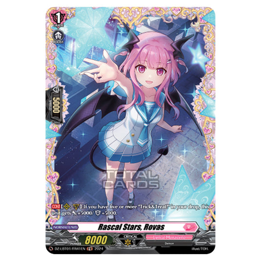 Rascal Stars, Rovas DZ-LBT01/FR41EN card from the Cardfight!! Vanguard set Lyrical Monasterio Sparkling Stars!