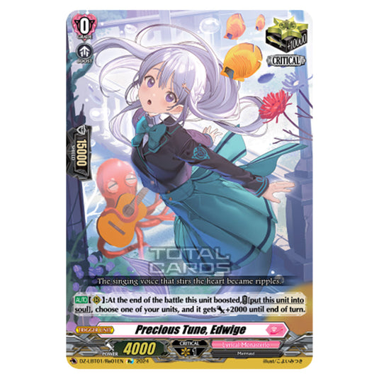Precious Tune, Edwige DZ-LBT01/Re01EN card from the Cardfight!! Vanguard set Lyrical Monasterio Sparkling Stars!
