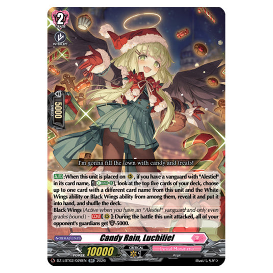 Candy Rain, Luchiliel DZ-LBT02/026EN card from the Cardfight!! Vanguard set Lyrical Monasterio Season of Wonders