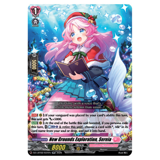 New Grounds Exploration, Sereia DZ-LBT02/037EN card from the Cardfight!! Vanguard set Lyrical Monasterio Season of Wonders