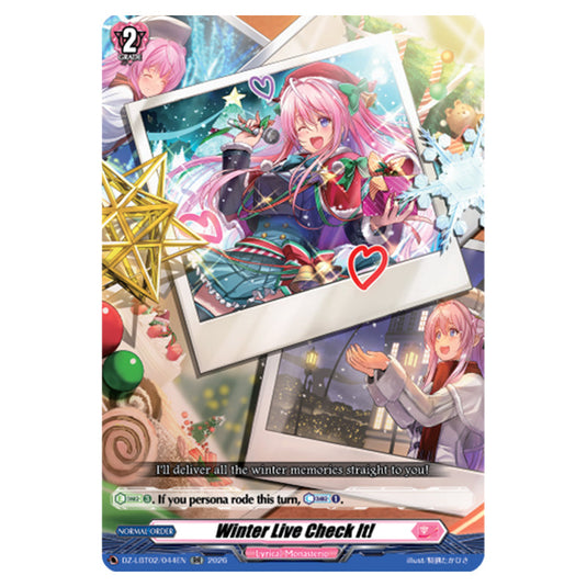 Winter Live Check It! DZ-LBT02/044EN card from the Cardfight!! Vanguard set Lyrical Monasterio Season of Wonders