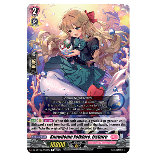 Snowdome Folklore, Irstoire DZ-LBT02/053EN card from the Cardfight!! Vanguard set Lyrical Monasterio Season of Wonders