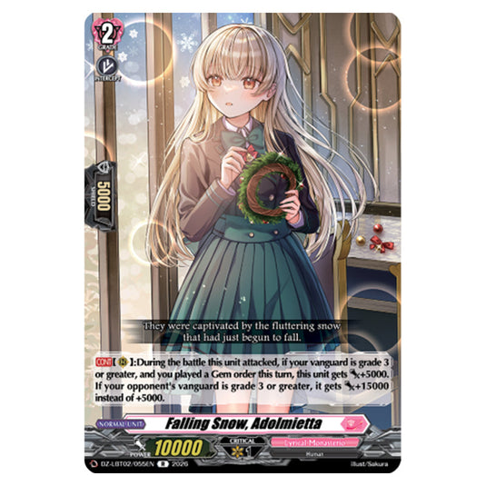 Falling Snow, Adolmietta DZ-LBT02/055EN card from the Cardfight!! Vanguard set Lyrical Monasterio Season of Wonders