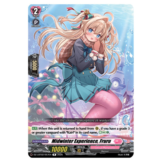 Midwinter Experience, Fruru DZ-LBT02/057EN card from the Cardfight!! Vanguard set Lyrical Monasterio Season of Wonders