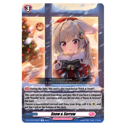Snow & Sorrow DZ-LBT02/065EN card from the Cardfight!! Vanguard set Lyrical Monasterio Season of Wonders