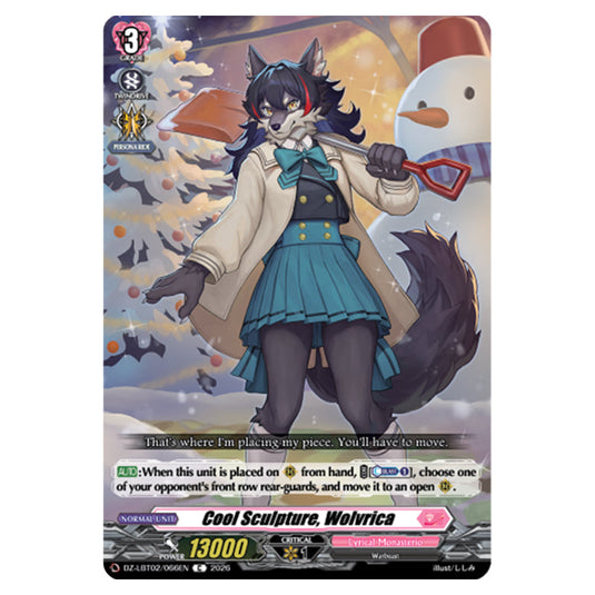 Cool Sculpture, Wolvrica DZ-LBT02/066EN card from the Cardfight!! Vanguard set Lyrical Monasterio Season of Wonders