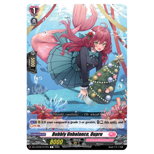 Bubbly Imbalance, Oupru DZ-LBT02/077EN card from the Cardfight!! Vanguard set Lyrical Monasterio Season of Wonders