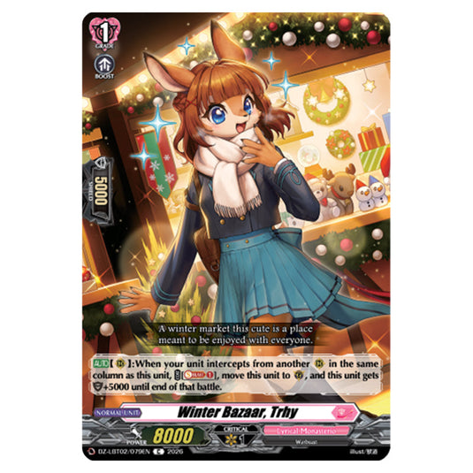 Winter Bazaar, Trhy DZ-LBT02/079EN card from the Cardfight!! Vanguard set Lyrical Monasterio Season of Wonders