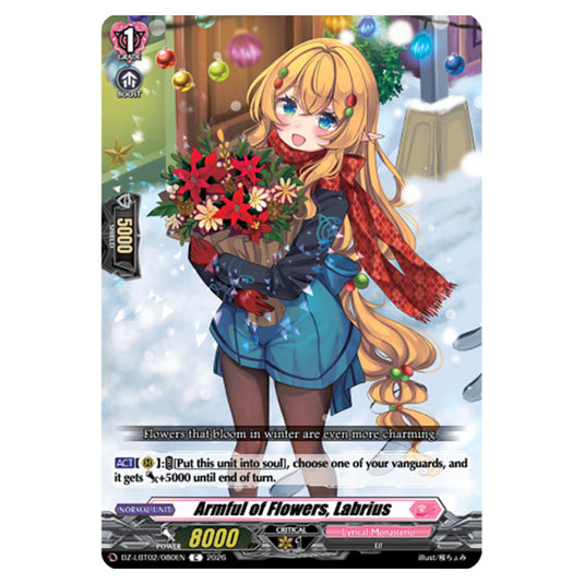 Armful of Flowers, Labrius DZ-LBT02/080EN card from the Cardfight!! Vanguard set Lyrical Monasterio Season of Wonders