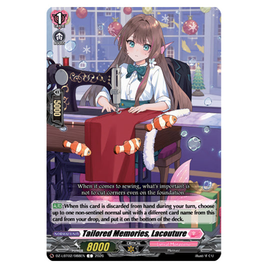 Tailored Memories, Lacouture DZ-LBT02/088EN card from the Cardfight!! Vanguard set Lyrical Monasterio Season of Wonders
