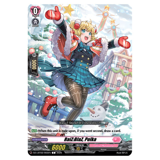 RaiZ:BlaZ, Polka DZ-LBT02/093EN card from the Cardfight!! Vanguard set Lyrical Monasterio Season of Wonders