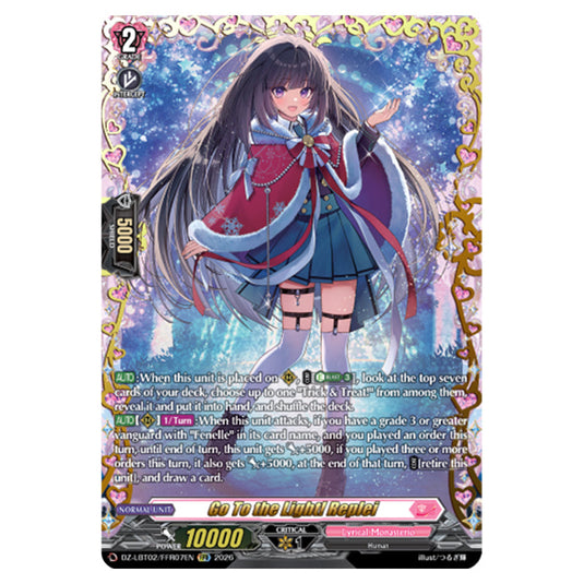 Go To the Light! Replei DZ-LBT02/FFR07EN card from the Cardfight!! Vanguard set Lyrical Monasterio Season of Wonders