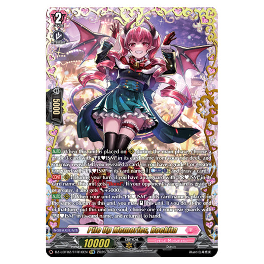 Pile Up Memories, Roekita DZ-LBT02/FFR10EN card from the Cardfight!! Vanguard set Lyrical Monasterio Season of Wonders