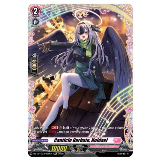 Canticle Garbato, Huldael DZ-LBT02/FR29EN card from the Cardfight!! Vanguard set Lyrical Monasterio Season of Wonders