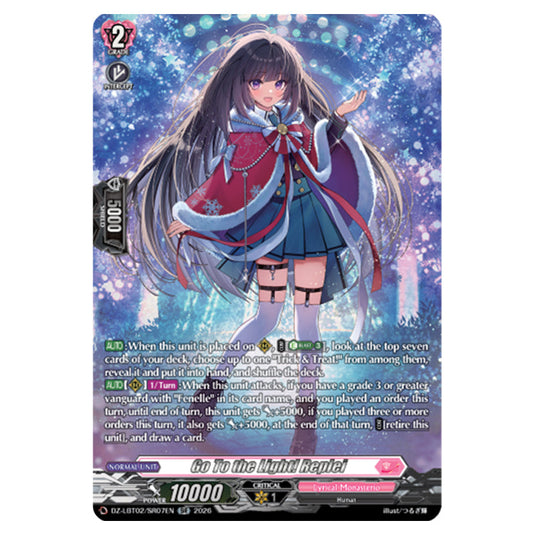 Go To the Light! Replei DZ-LBT02/SR07EN card from the Cardfight!! Vanguard set Lyrical Monasterio Season of Wonders