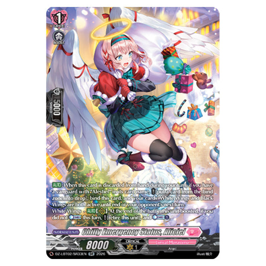 Chilly Emergency Status, Aliciel DZ-LBT02/SR33EN card from the Cardfight!! Vanguard set Lyrical Monasterio Season of Wonders