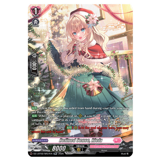 Refined Sense, Riefa DZ-LBT02/SR37EN card from the Cardfight!! Vanguard set Lyrical Monasterio Season of Wonders