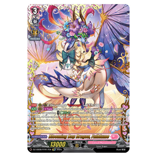 Blooming Bop Dragon, Fulblume DZ-SS08/FFR17EN card from the Cardfight!! Vanguard set Festival Booster 2025