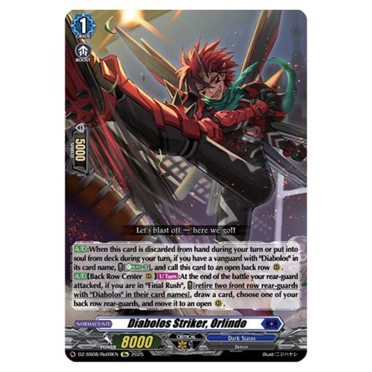 Diabolos Striker, Orlindo DZ-SS08/Re09EN card from the Cardfight!! Vanguard set Festival Booster 2025