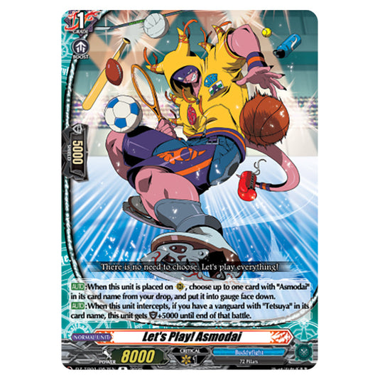 Let's Play! Asmodai DZ-TB01/057EN card from the Cardfight!! Vanguard set Future Card Buddyfight